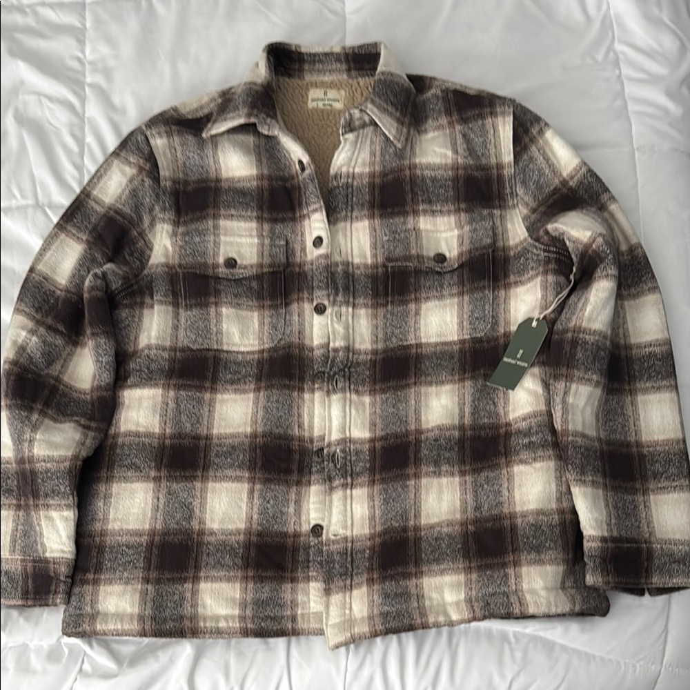 Plaid Button-Up Jacket